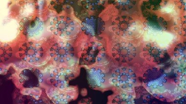 Tomurcukları papatya çiçekleri olan sevimli bir çiçek deseni. Eskiz geçmişi. Raster illüstrasyonu. Kumaş, tekstil, duvar kağıdı baskısı için. Eski usul. Miles Fleur, dandik süs.