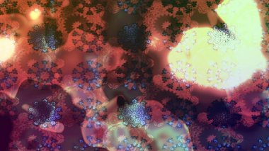 Raster çiçek desenleri çiziyor. Vadinin çiçekleri kahverengi renklerde.