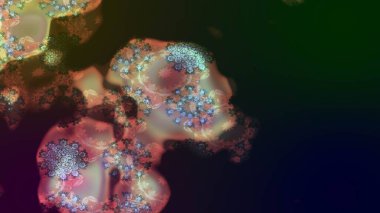 Parlak renkli çiçekleri ve gri renkli yaprakları olan harika bir çiçek deseni. Moda baskıları için zarif bir şablon. Modern çiçek arkaplanı. Halk stili.