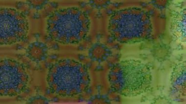 Renkli unsurlarla hareketli arka plan görüntüleri. Çiçekler. Eski model. Bayrak tarzı. Video kaydı. Şablon. Döngü. Kusursuz.. 