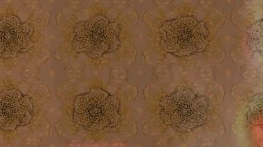 Renkli unsurlarla hareketli arka plan görüntüleri. Çiçekler. Eski model. Bayrak tarzı. Video kaydı. Şablon. Döngü. Kusursuz.. 