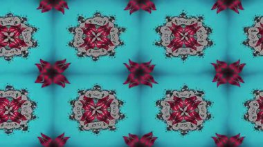 Renkli unsurlarla hareketli arka plan görüntüleri. Çiçekler. Eski model. Bayrak tarzı. Video kaydı. Şablon. Döngü. Kusursuz.. 