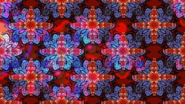 Raster illüstrasyonundaki çiçek desenli çizim. Suluboya tarzında kırmızı renkte çiçekler.