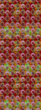 Raster Illustrasyon 'daki Çiçek Deseni' nin son moda çizimi. Güzel kumaş deseni. Renkli Yaz Temalı eskiz kalıbı. Düz Çiçek Elementleri Tasarımı.