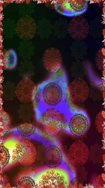 Egzotik çiçekler, kahverengi ve gri renkler üzerine botanik, parlak, klasik bir doğa. Klasik tropikal doğal elementlerin suluboya seti. Raster illüstrasyonu.