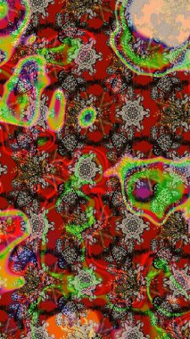 Çiçekli karalama şeklinde Raster çiçek deseni. Nazikçe, güzel çiçek arkaplanı. Kırmızı renkte çiçekler.