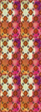 Turuncu renkli çiçekler. Raster illüstrasyonunda kusursuz çiçek deseni.