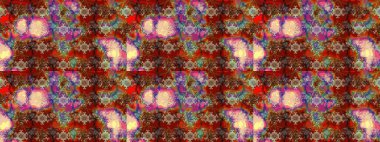 Gömlek baskısı için çiçek boyası. Çiçek desenli eskiz. Kahverengi renkte çiçekler.