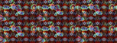 Çiçek desenli eskiz, darbeler, sıçramalar, yaz çiçekleri. Kırmızı renkte çiçekler. Raster illüstrasyonu.