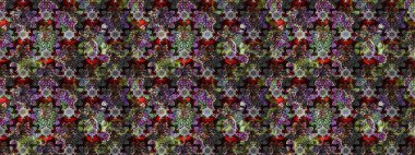 Elle boyanmış suluboya resim çizimleri, çiçekler ve bitkiler. Gri renkli çiçekler.