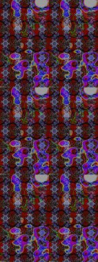 Raster düz çiçek çizim deseni. Hediye ambalaj kağıdı, tebrik kartları, posterler ve pankart tasarımı. Kahverengi renkte çiçekler.