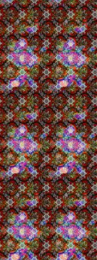 Raster suluboya çiçek deseni, narin çiçekler, kahverengi çiçekler, tebrik kartı şablonu. Güzel kumaş deseni.