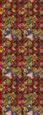 Zarif, parlak ve kırmızı çiçek desenli eskiz. Sabıka fotoğraflarında, bebek kıyafetlerinde, duvar kâğıtlarında, paket kutularında falan kullanılabilir. Raster..