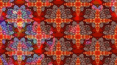 Çiçek kırmızısı eskiz deseni. Raster çiçek izi. Klasik taslak çizimi. Raster Yumuşak kumaş deseni.