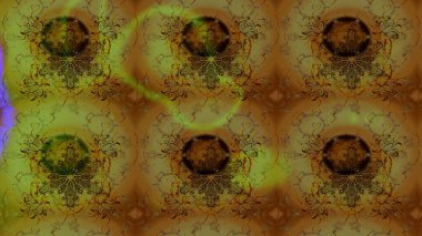 Raster Illustrasyon 'daki Çiçek Deseni' nin son moda çizimi. Kahverengi renkli çiçekler. Renkli Yaz Temalı eskiz kalıbı. Düz Çiçek Elementleri Tasarımı.