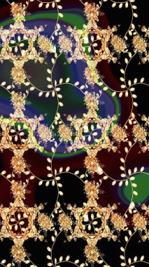 Çiçek arkaplanlı soyut zarafet eskiz deseni. Raster Güzel kumaş deseni.