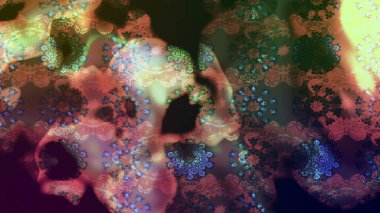 Raster illüstrasyonundaki çiçek desenli çizim. Kahverengi renklerde. Güzel kumaş deseni. Raster illüstrasyonu.