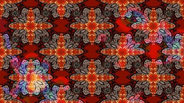 Küçük çiçekteki sevimli çiçek deseni. Güzel karalamalı çiçek desenli çizim. Güzel kumaş deseni. Raster illüstrasyonu.