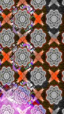 Çiçekli karalama şeklinde Raster çiçek deseni. Nazikçe, güzel çiçek arkaplanı. Gri renkli çiçekler.