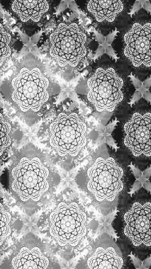 Raster illüstrasyonundaki çiçek desenli çizim. Gri renkli çiçekler. Renkli Yaz Temalı eskiz kalıbı. Düz Çiçek Elementleri Tasarımı.