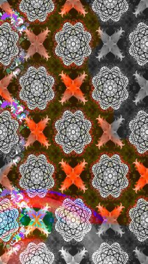 Çizim çiçek deseni duvar kâğıdı olarak kullanılabilir. Gri renkli çiçekler. Raster illüstrasyonu.