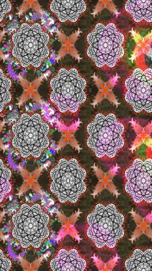 Elle çizilmiş çiçek desenli Raster çizimi. Tekstil, kumaş, ambalaj, hatıra defteri için hoş bir çiçek arkaplanı. Çocuksu tasarım. Gri arkaplanda.