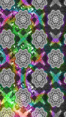 Raster illüstrasyonundaki çiçek desenli çizim. Suluboya tarzında gri renkte çiçekler.