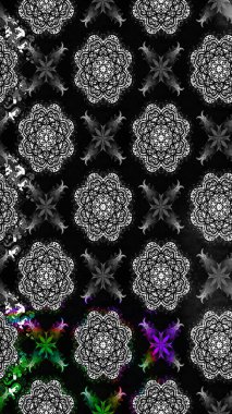 Siyah renkli şirin çiçek deseni. Raster Modaya uygun kumaş deseni. Renkli Bahar Teması eskiz kalıbı. Düz Çiçek Elementleri Tasarımı.