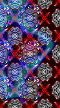 Çiçekli çiçek deseni, suluboya. Raster deseni. Küçük çiçekte güzel bir çiçek deseni..