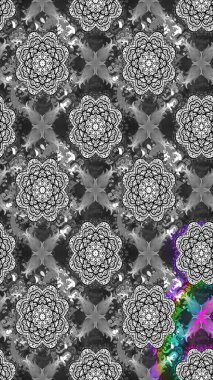 Çiçek desenli eskiz, yaz çiçekleri. Gri renkli çiçekler. Renkli Bahar Teması eskiz kalıbı. Düz Çiçek Elementleri Tasarımı.