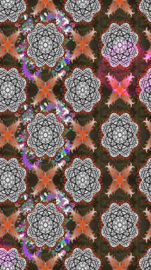 Eskiz modeli etnik tasarım. Çiçekleri, deniz kabukları, mandalaları ve suluboya efektleriyle donanma geçmişi. Yatak çarşafları, ceket, paket tasarımı, kumaş ve moda kavramları için tekstil baskısı.