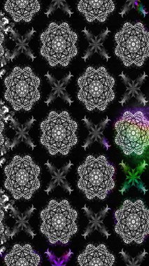 Nakış desenli çiçek deseni. Renkli grunge, soyut arkaplanı kolosiyah çiçeklerle süslüyor. İzler, kumaş, duvar kağıtları, tekstil için raster dokusu.