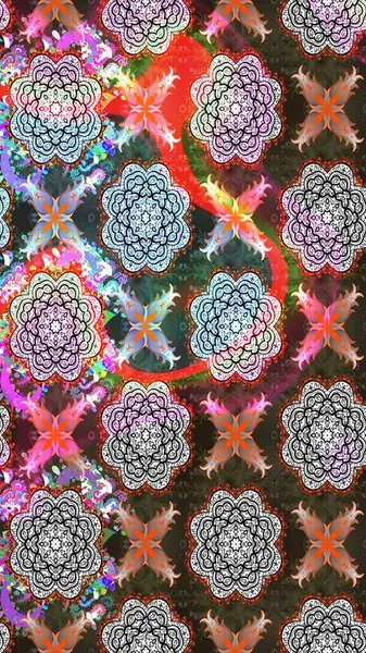 Raster illüstrasyonundaki çiçek desenli çizim. Suluboya tarzında gri renkte çiçekler.