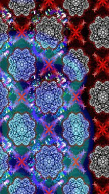 Çiçekli çiçek deseni, suluboya. Mavi renkli çiçekler. Renkli Bahar temalı eskiz modeli. Düz Çiçek Elementleri Tasarım Raster illüstrasyonu.