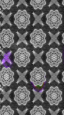 Gri renkli güzel çiçekli eskiz deseni, suluboya çiçek deseni, duvar kağıdı, kart ya da kumaş için fayanslı. Raster..