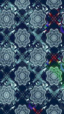 Çiçekli, yapraklı, çiçek desenli eskiz. El çizimi. Raster illüstrasyonu.