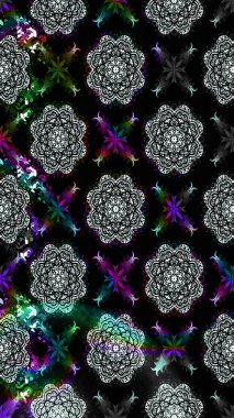 Çizim çiçek deseni duvar kâğıdı olarak kullanılabilir. Siyah renkli çiçekler. Raster illüstrasyonu.