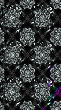 Raster düz çiçek çizim deseni. Hediye ambalaj kağıdı, tebrik kartları, posterler ve pankart tasarımı. Siyah renkte çiçekler.