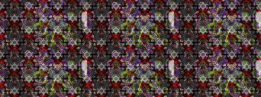 Gri renkli çiçekler. Raster illüstrasyonundaki çiçek desenli çizim. Düz Çiçek Elementleri Tasarımı. Renkli Yaz Teması çizim şablonu.