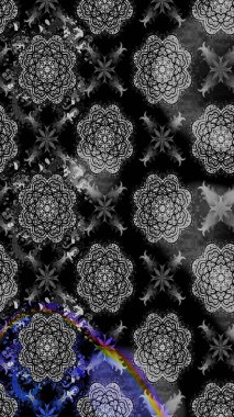 Soyut çiçek çizim kalıbı arka planı. Raster deseni. Raster illüstrasyonu. Gri renklerde. Küçük çiçekte sevimli çiçek deseni var..