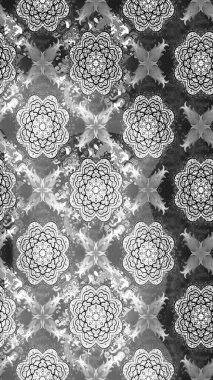 Raster düz çiçek çizim deseni. Hediye ambalaj kağıdı, tebrik kartları, posterler ve pankart tasarımı. Gri renkli çiçekler.