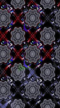 Zentangle soyut çiçekleri. Karalama çiçeği. Raster illüstrasyonu. Güzel kumaş deseni. Renkli Bahar Teması eskiz kalıbı. Düz Çiçek Elementleri Tasarımı.