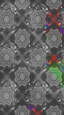 Çiçekli karalama şeklinde Raster çiçek deseni. Yumuşak, bahar çiçekli arka plan. Gri renkli çiçekler.