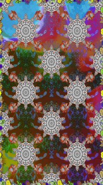 Floral sweet seamless background for textile, fabric, covers, wallpapers, print, wrap, scrapbooking, quilting, decoupage. Pretty vintage feedsack pattern in small brown and gray flowers.