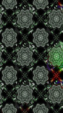 Raster illüstrasyonundaki çiçek desenli çizim. Siyah renkli çiçekler. Renkli Bahar Teması eskiz kalıbı. Düz Çiçek Elementleri Tasarımı.