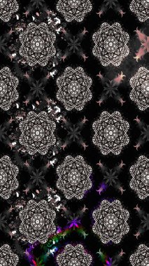 Sınır Kızılderili çiçekli paisley patten. Taslak süsleme izi. Etnik Mandala havlusu. Raster Henna tarzı. Tebrik kartı arkaplanı, boyama kitabı, arkaplan, tekstil için kullanılabilir.