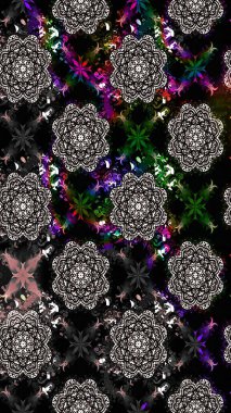 Raster illüstrasyonundaki çiçek desenli çizim. Siyah renkli çiçekler. Renkli Bahar Teması eskiz kalıbı. Düz Çiçek Elementleri Tasarımı.