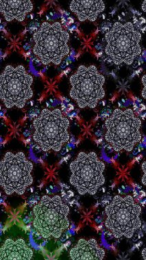 Raster çiçek desenli çiçek deseni, yapraklar, dekoratif elementler, sıçrama, lekeler, el çizimi kontur çizgileri ve Doodle çizim stili, grafik raster çizim çizimi.