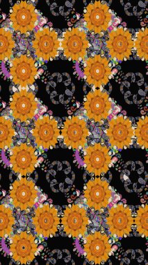 Anti-stres için soyut örnek sayfası. Raster illüstrasyonu. Siyah renklerde.