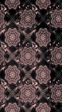 Gri renkli gri papatya deseni. Raster illüstrasyonu. Gri renklerde.